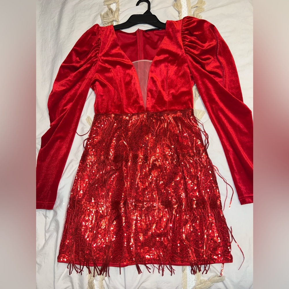 Red Sequin Dress